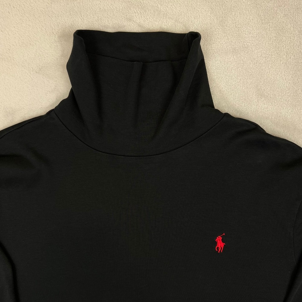 Polo Ralph Lauren Downhill Racing Series Suisse 16 Turtleneck Black Mens XL